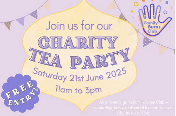 Charity tea party supporting Family Burns Club